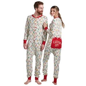 New Adult Holiday Lights Christmas Onesie Union Suit by Hatley